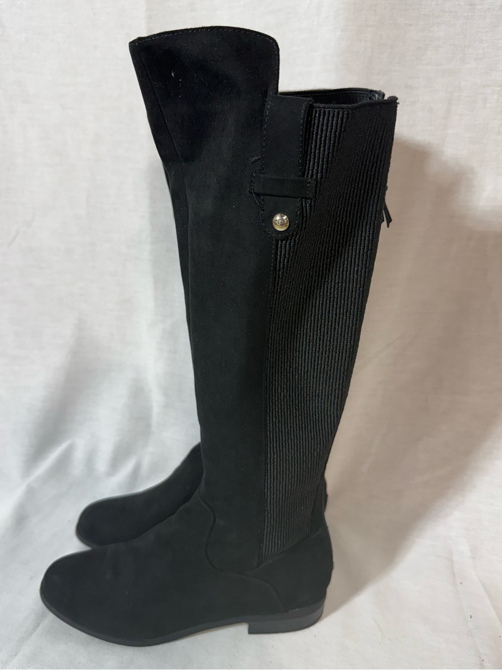Anne Klein Black Over-the-Knee Stretch Riding Boots Size 6